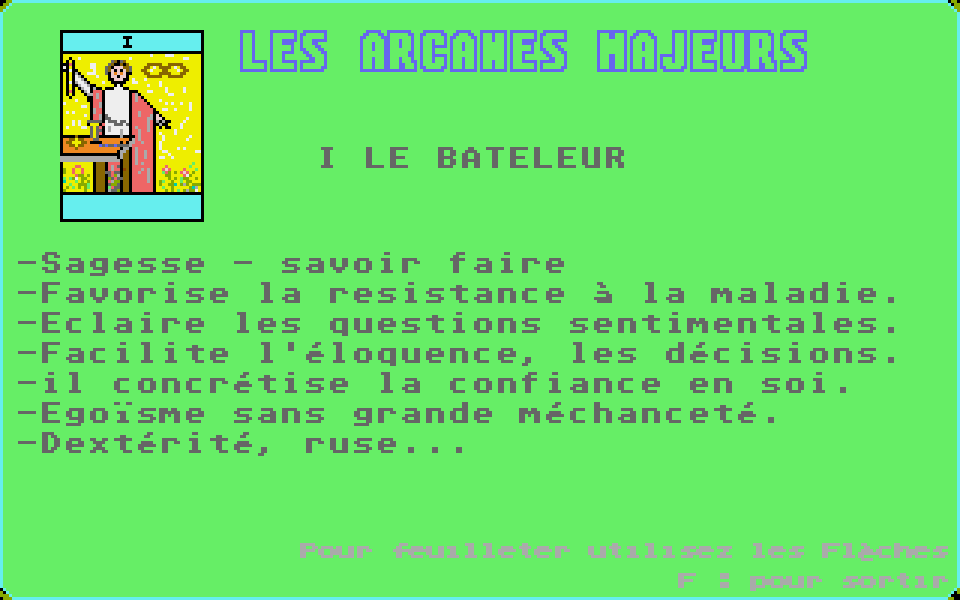 Tarot (Le) atari screenshot